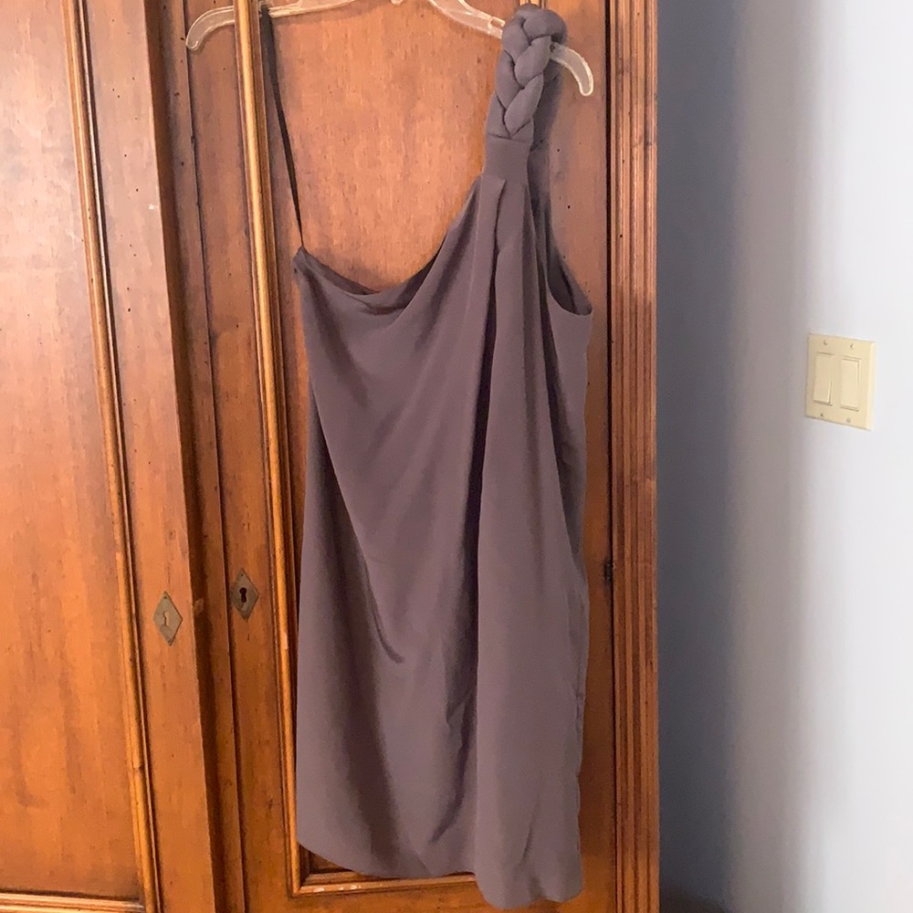 Nomia braided one shoulder dress